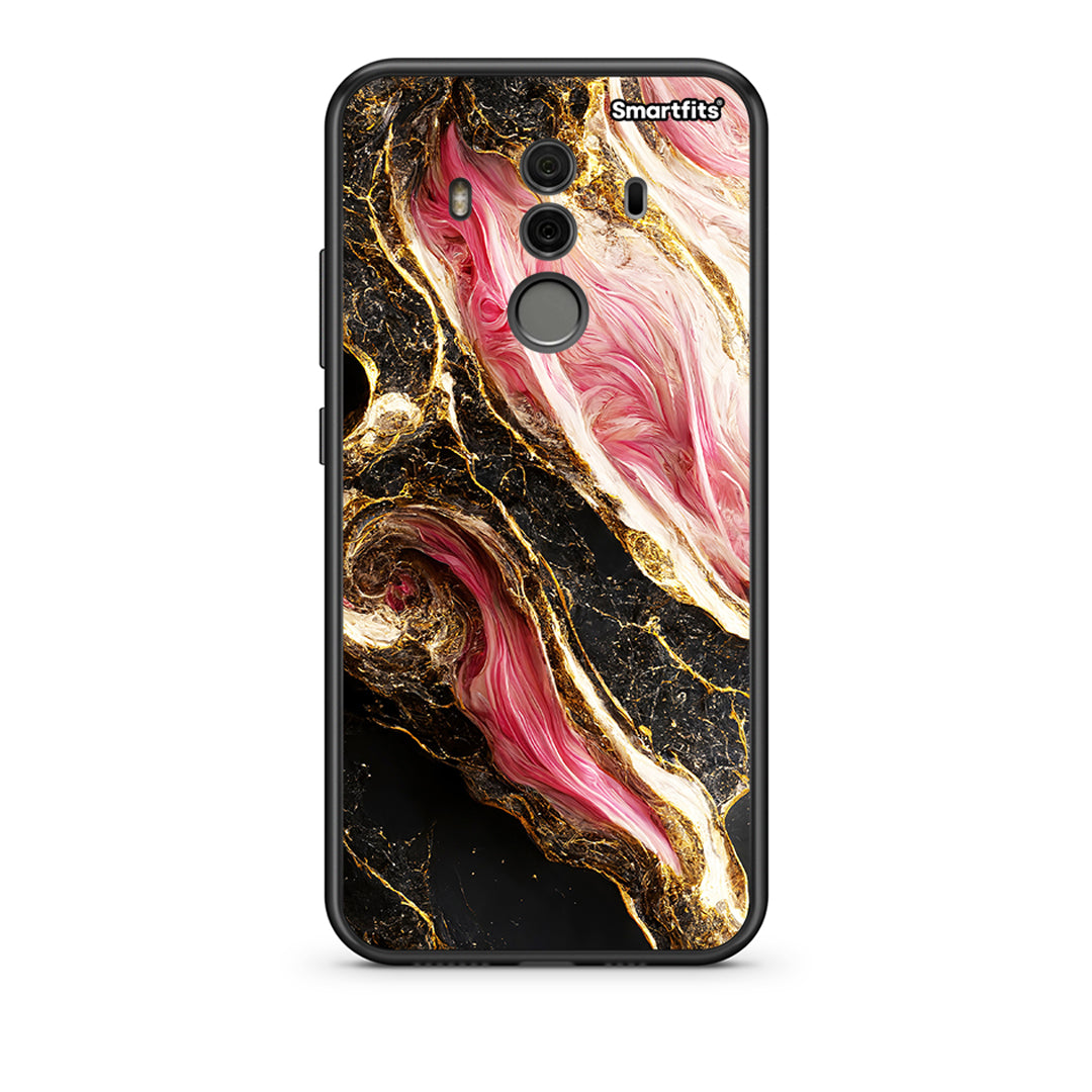 Huawei Mate 10 Pro Glamorous Pink Marble θήκη από τη Smartfits με σχέδιο στο πίσω μέρος και μαύρο περίβλημα | Smartphone case with colorful back and black bezels by Smartfits