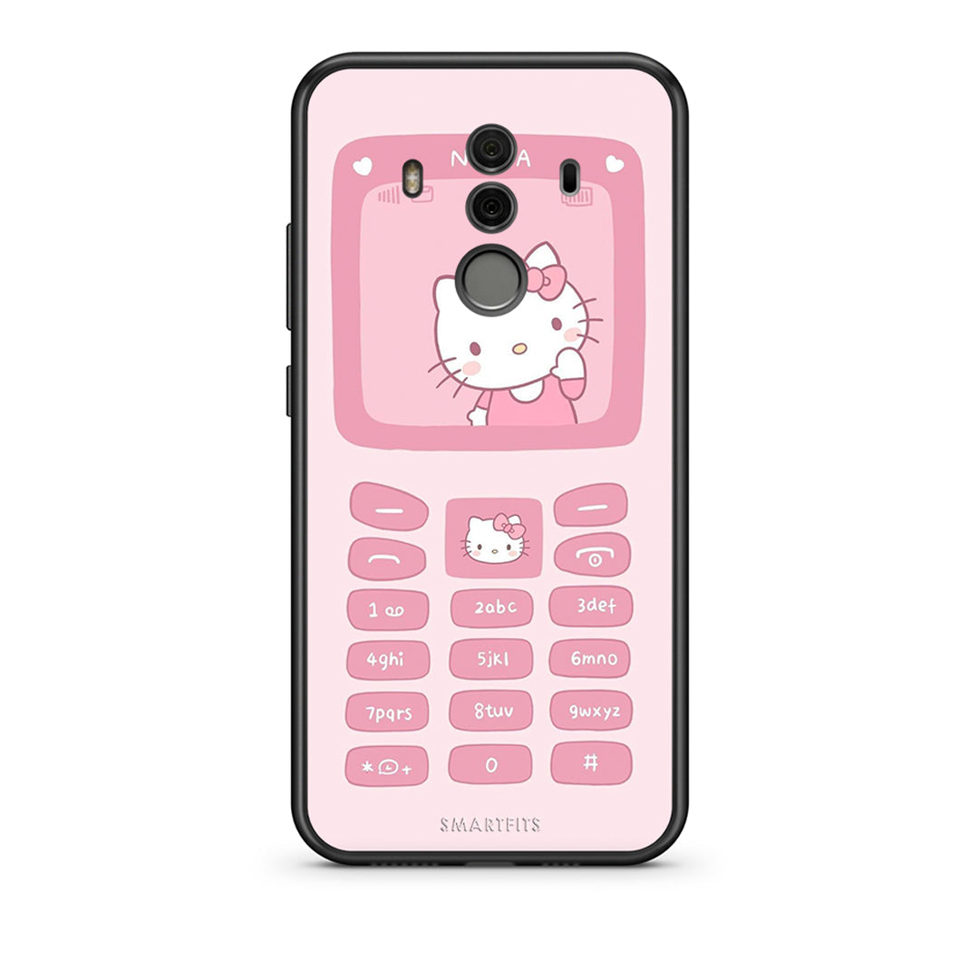 Huawei Mate 10 Pro Hello Kitten Θήκη Αγίου Βαλεντίνου από τη Smartfits με σχέδιο στο πίσω μέρος και μαύρο περίβλημα | Smartphone case with colorful back and black bezels by Smartfits