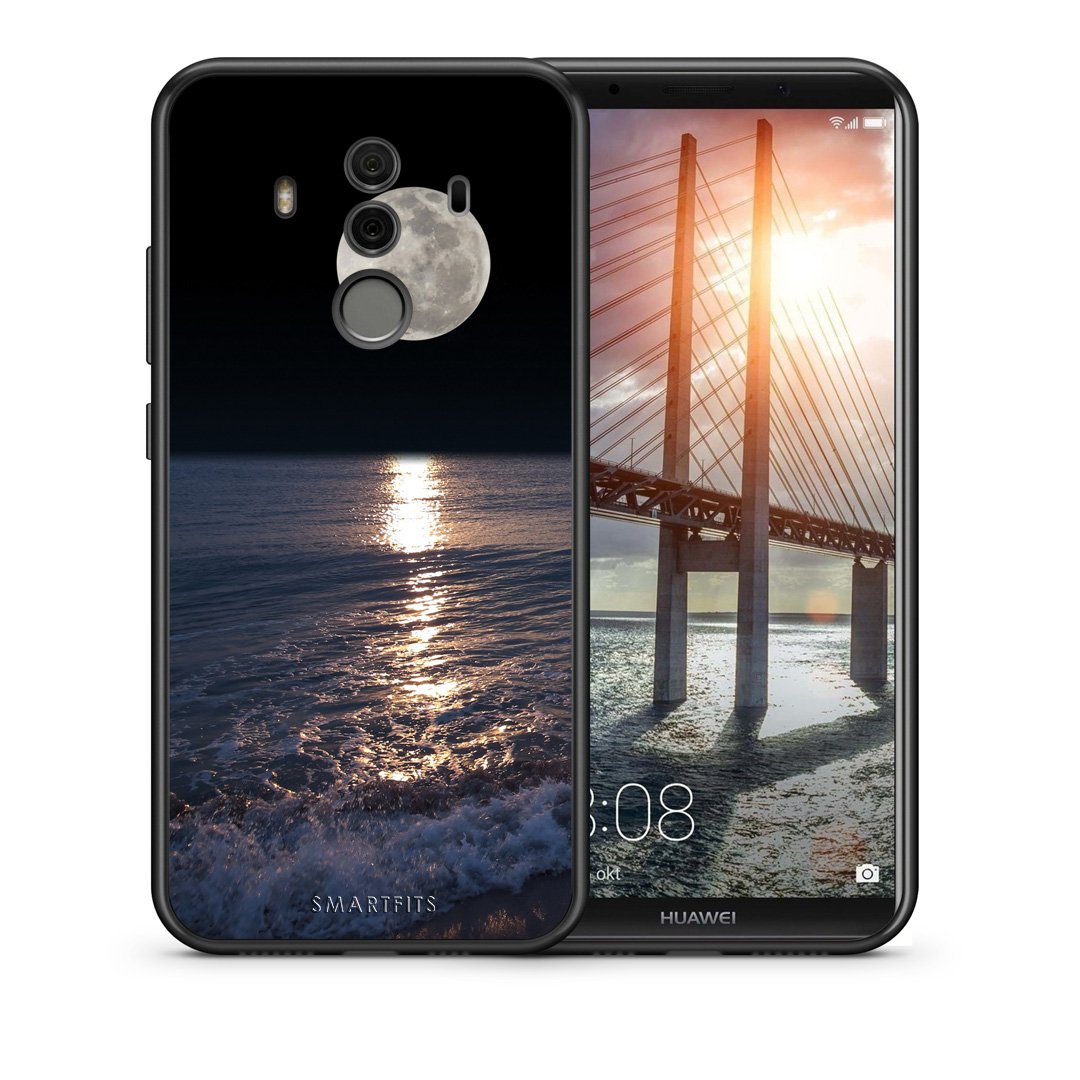 Θήκη Huawei Mate 10 Pro Moon Landscape από τη Smartfits με σχέδιο στο πίσω μέρος και μαύρο περίβλημα | Huawei Mate 10 Pro Moon Landscape case with colorful back and black bezels