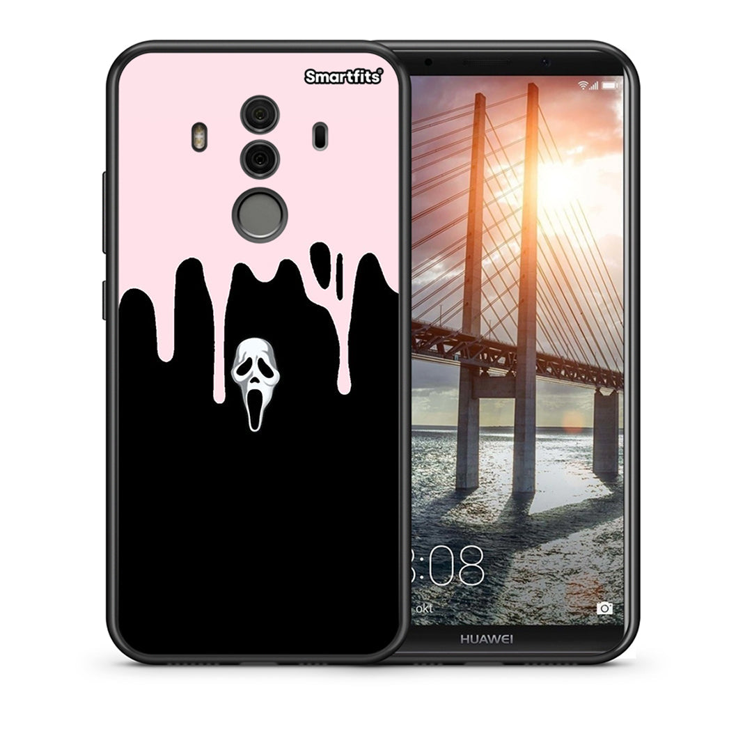 Θήκη Huawei Mate 10 Pro Melting Halloween Mask από τη Smartfits με σχέδιο στο πίσω μέρος και μαύρο περίβλημα | Huawei Mate 10 Pro Melting Halloween Mask case with colorful back and black bezels