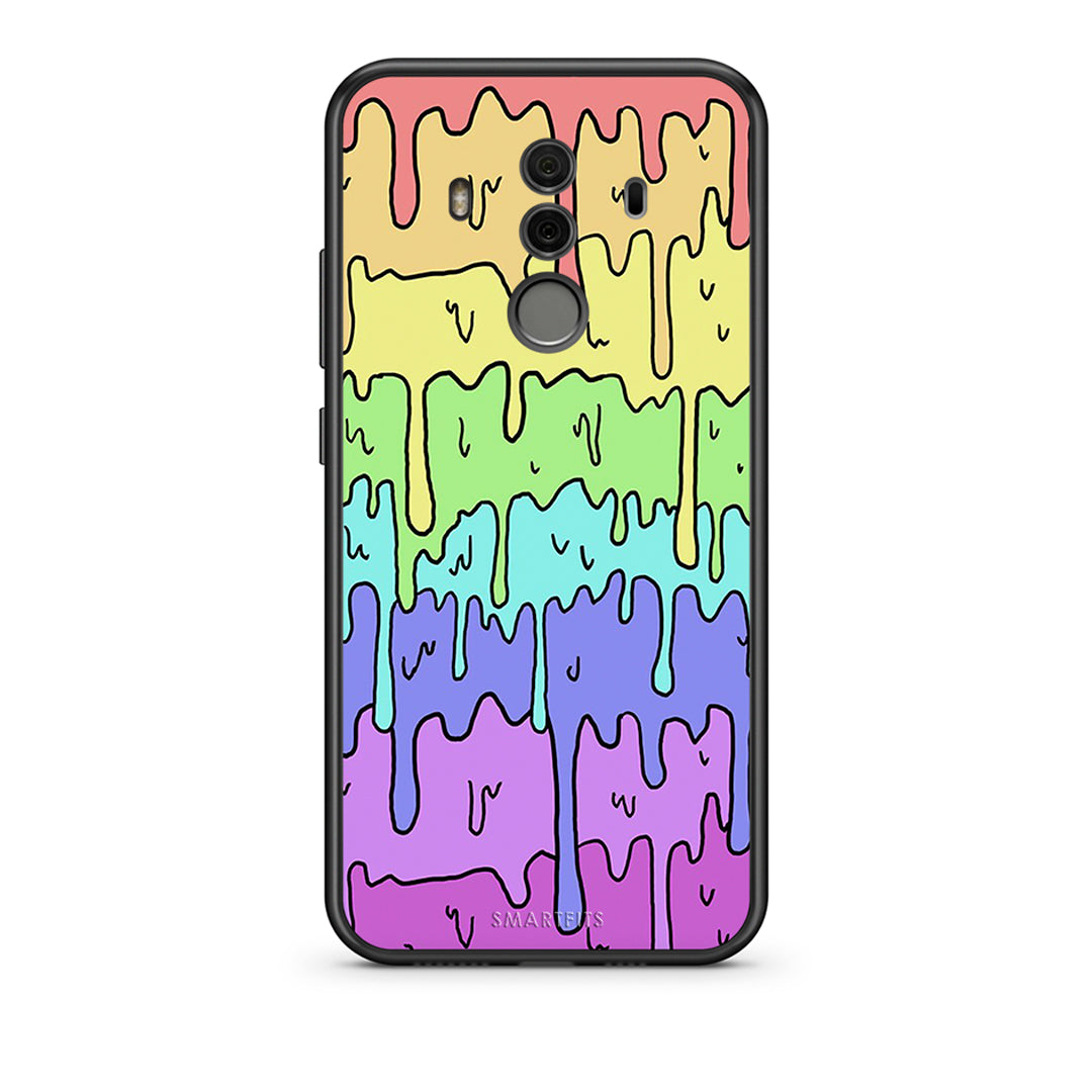 Huawei Mate 10 Pro Melting Rainbow θήκη από τη Smartfits με σχέδιο στο πίσω μέρος και μαύρο περίβλημα | Smartphone case with colorful back and black bezels by Smartfits