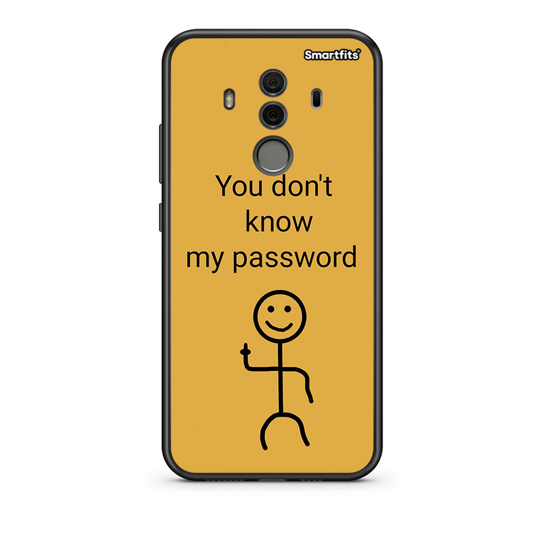 Huawei Mate 10 Pro My Password Θήκη από τη Smartfits με σχέδιο στο πίσω μέρος και μαύρο περίβλημα | Smartphone case with colorful back and black bezels by Smartfits