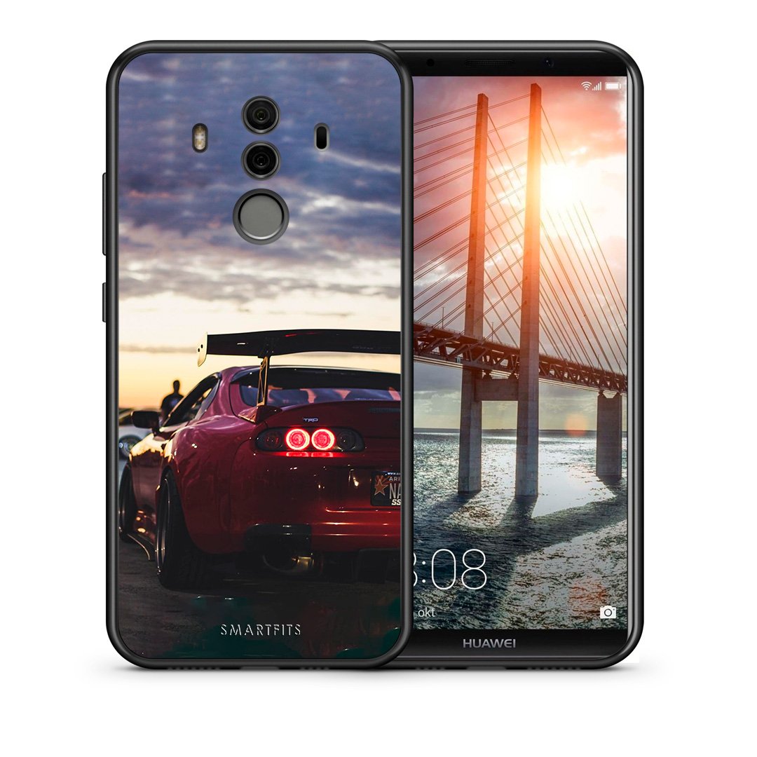 Θήκη Huawei Mate 10 Pro Racing Supra από τη Smartfits με σχέδιο στο πίσω μέρος και μαύρο περίβλημα | Huawei Mate 10 Pro Racing Supra case with colorful back and black bezels