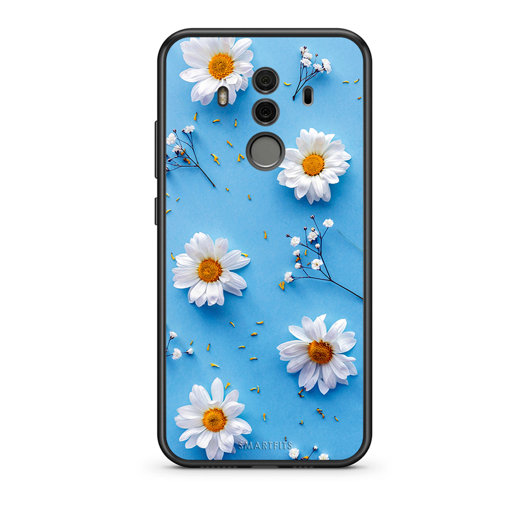 Huawei Mate 10 Pro Real Daisies θήκη από τη Smartfits με σχέδιο στο πίσω μέρος και μαύρο περίβλημα | Smartphone case with colorful back and black bezels by Smartfits