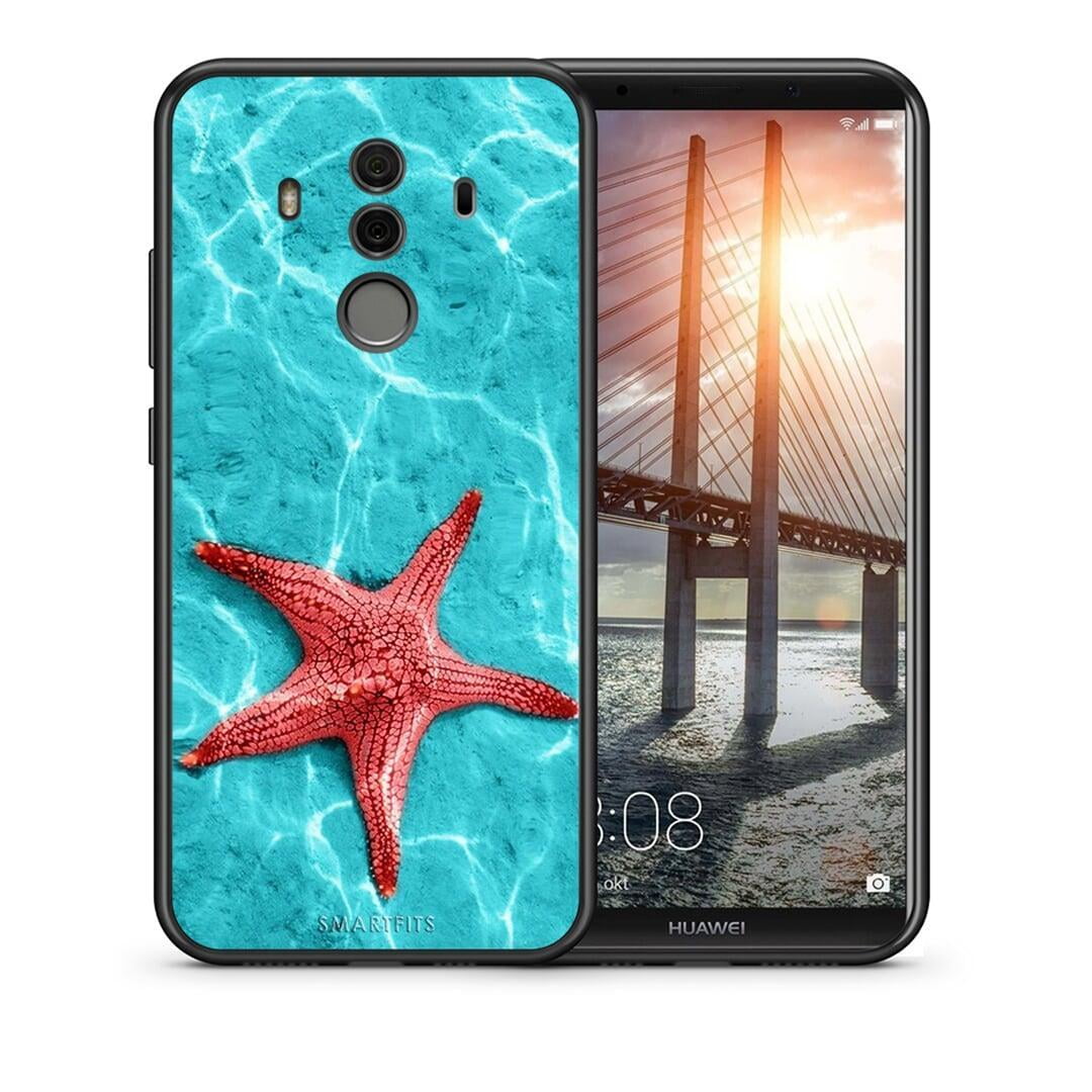Θήκη Huawei Mate 10 Pro Red Starfish από τη Smartfits με σχέδιο στο πίσω μέρος και μαύρο περίβλημα | Huawei Mate 10 Pro Red Starfish case with colorful back and black bezels