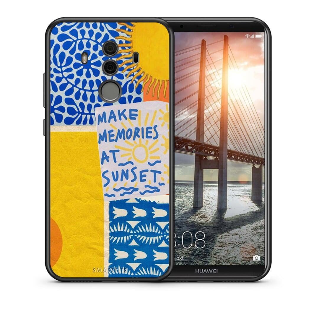 Θήκη Huawei Mate 10 Pro Sunset Memories από τη Smartfits με σχέδιο στο πίσω μέρος και μαύρο περίβλημα | Huawei Mate 10 Pro Sunset Memories case with colorful back and black bezels