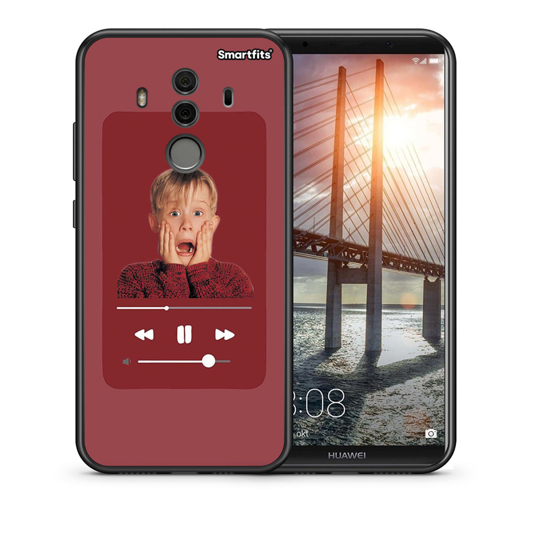 Θήκη Huawei Mate 10 Pro Xmas Alone Music από τη Smartfits με σχέδιο στο πίσω μέρος και μαύρο περίβλημα | Huawei Mate 10 Pro Xmas Alone Music case with colorful back and black bezels