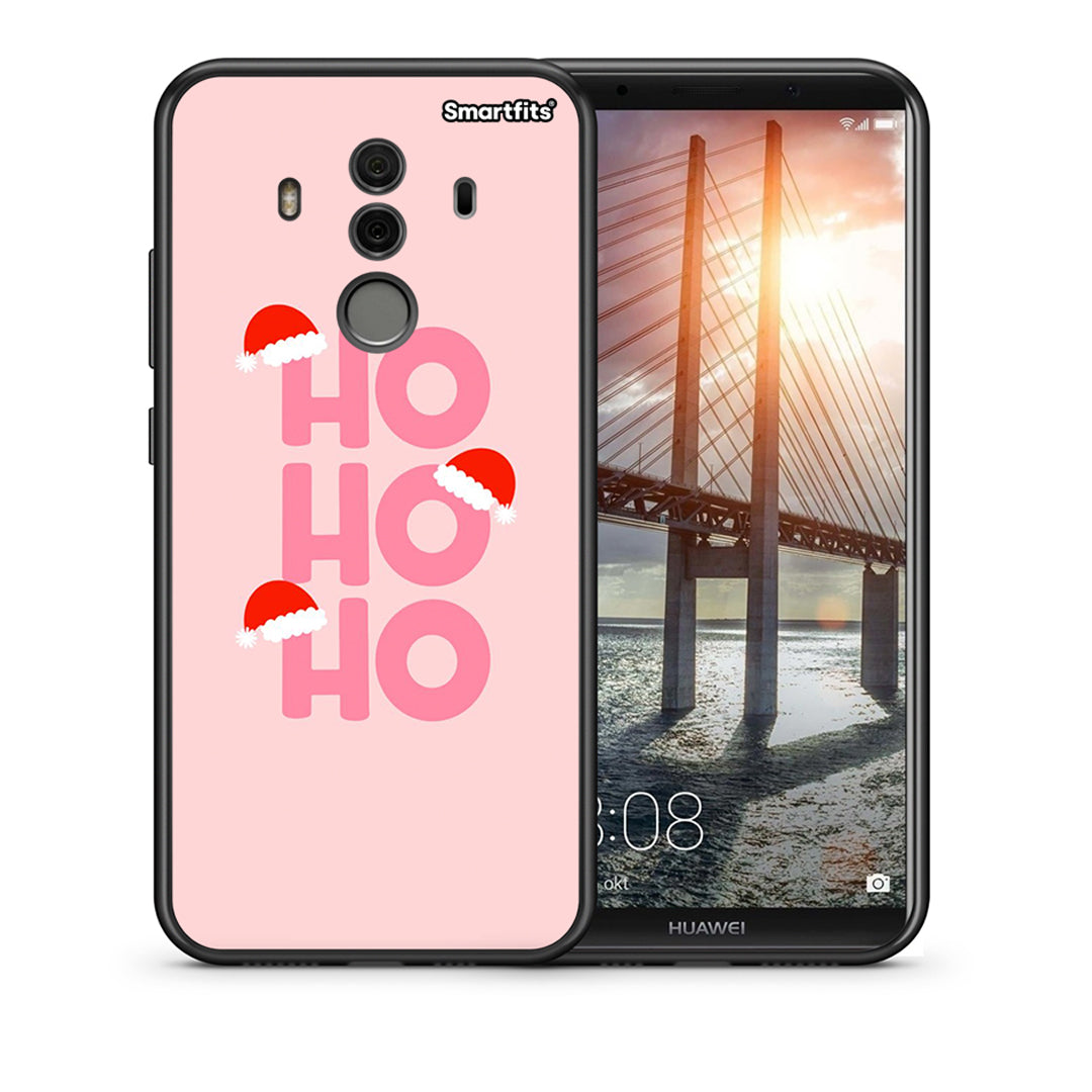 Θήκη Huawei Mate 10 Pro Xmas Ho Ho Ho από τη Smartfits με σχέδιο στο πίσω μέρος και μαύρο περίβλημα | Huawei Mate 10 Pro Xmas Ho Ho Ho case with colorful back and black bezels