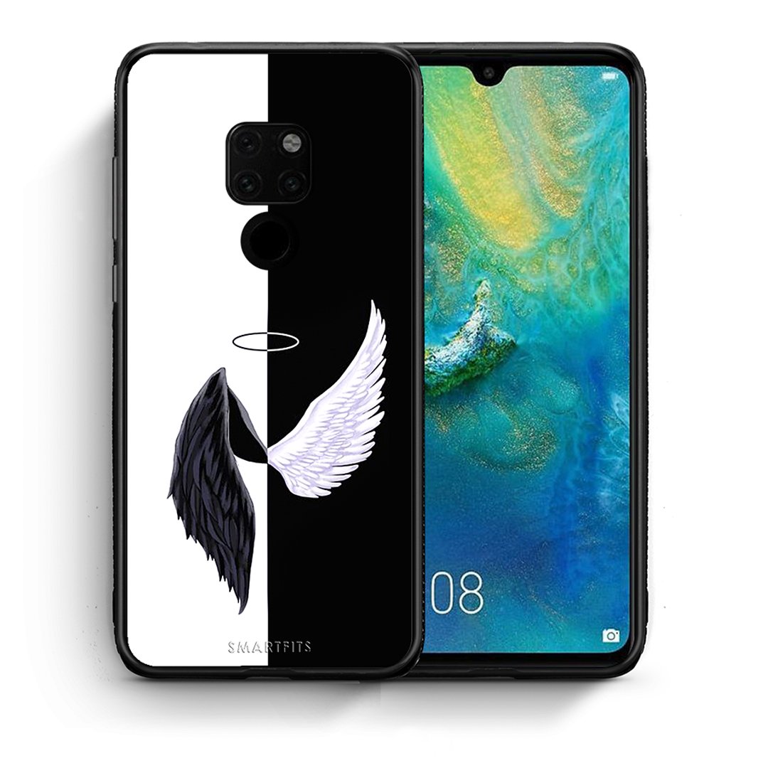 Θήκη Huawei Mate 20 Angels Demons από τη Smartfits με σχέδιο στο πίσω μέρος και μαύρο περίβλημα | Huawei Mate 20 Angels Demons case with colorful back and black bezels