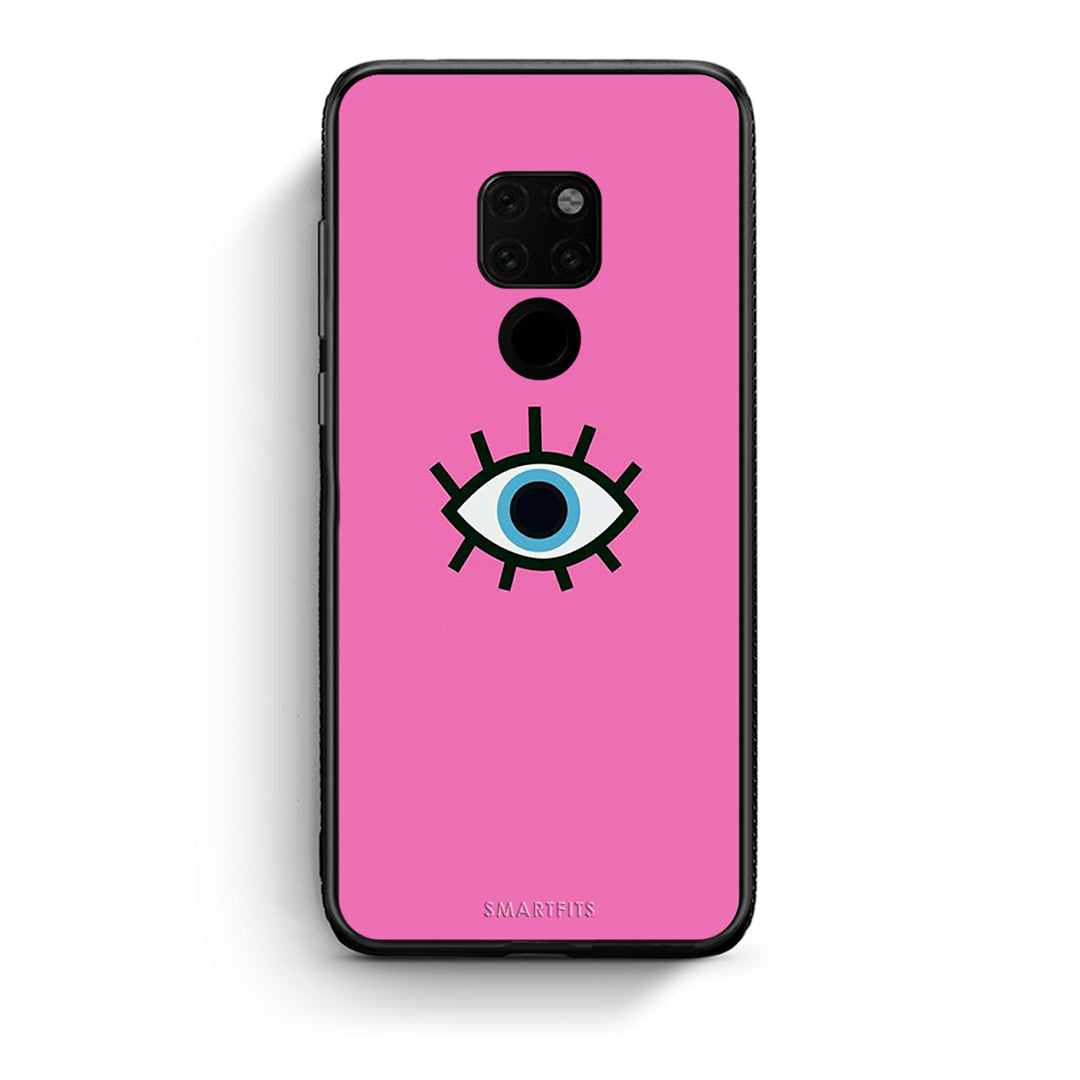 Huawei Mate 20 Blue Eye Pink θήκη από τη Smartfits με σχέδιο στο πίσω μέρος και μαύρο περίβλημα | Smartphone case with colorful back and black bezels by Smartfits