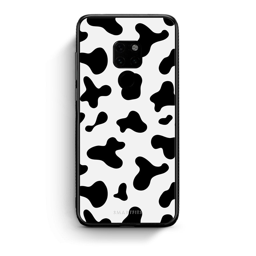 Huawei Mate 20 Cow Print θήκη από τη Smartfits με σχέδιο στο πίσω μέρος και μαύρο περίβλημα | Smartphone case with colorful back and black bezels by Smartfits