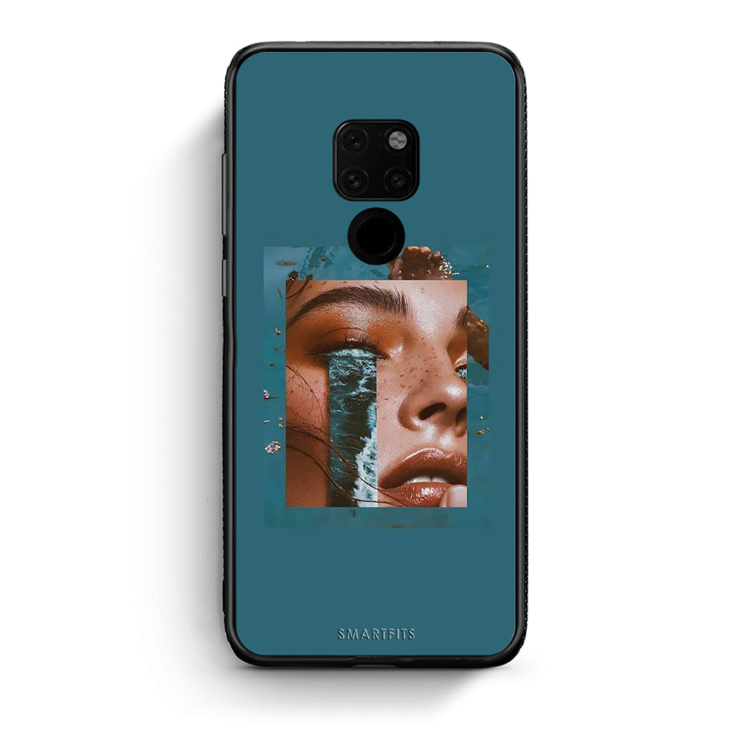 Huawei Mate 20 Cry An Ocean θήκη από τη Smartfits με σχέδιο στο πίσω μέρος και μαύρο περίβλημα | Smartphone case with colorful back and black bezels by Smartfits