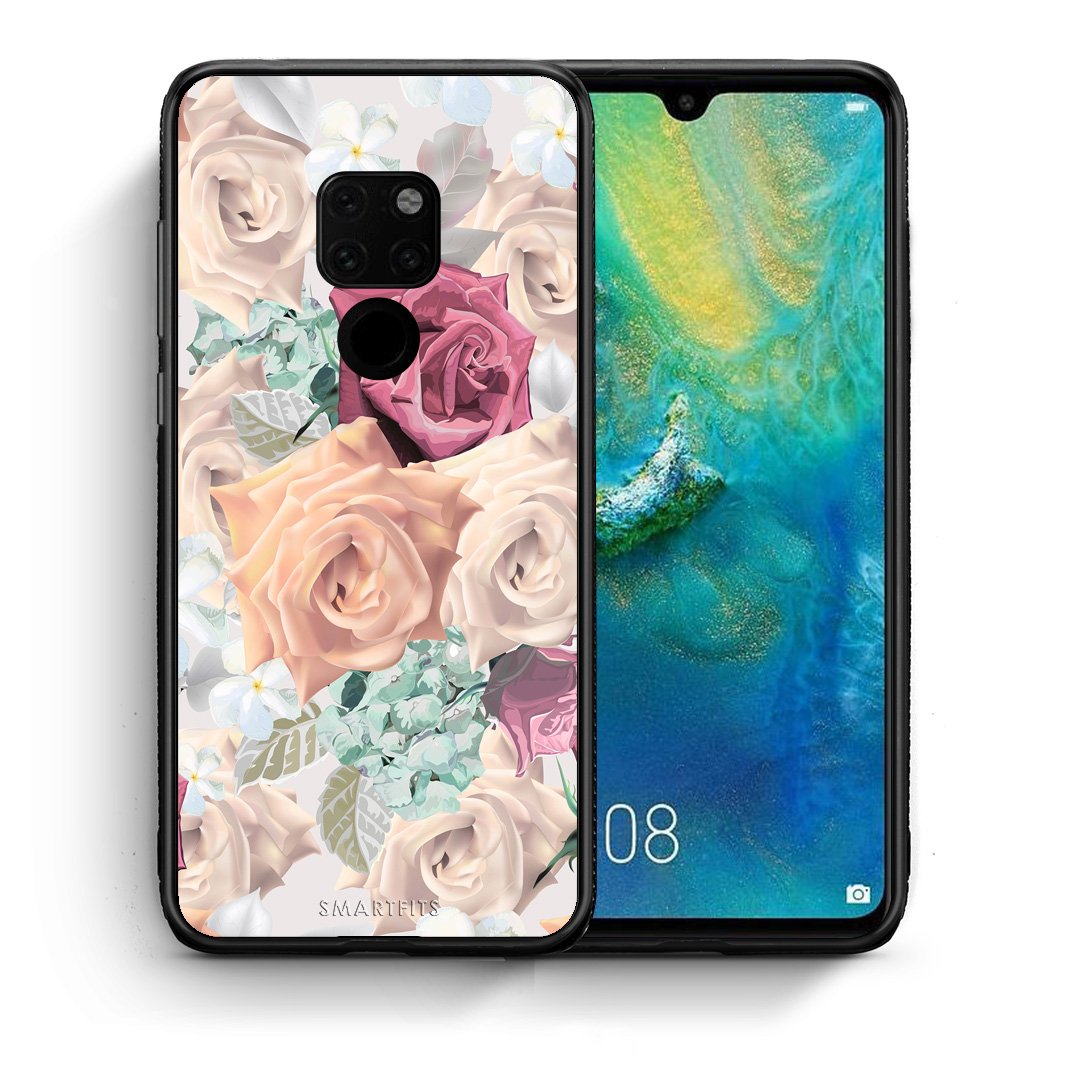 Θήκη Huawei Mate 20 Bouquet Floral από τη Smartfits με σχέδιο στο πίσω μέρος και μαύρο περίβλημα | Huawei Mate 20 Bouquet Floral case with colorful back and black bezels