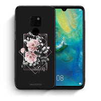 Thumbnail for Θήκη Huawei Mate 20 Frame Flower από τη Smartfits με σχέδιο στο πίσω μέρος και μαύρο περίβλημα | Huawei Mate 20 Frame Flower case with colorful back and black bezels