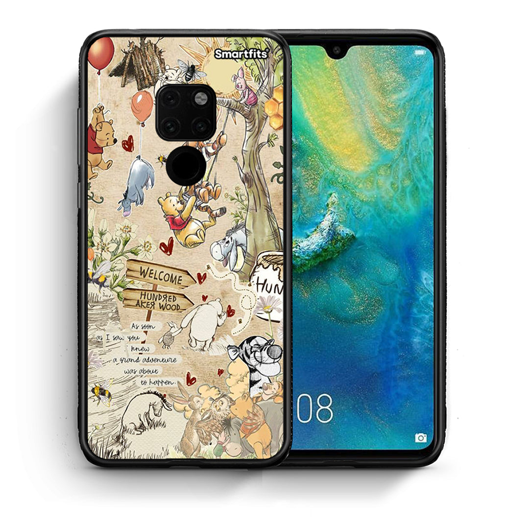 Θήκη Huawei Mate 20 Happy Friends από τη Smartfits με σχέδιο στο πίσω μέρος και μαύρο περίβλημα | Huawei Mate 20 Happy Friends case with colorful back and black bezels