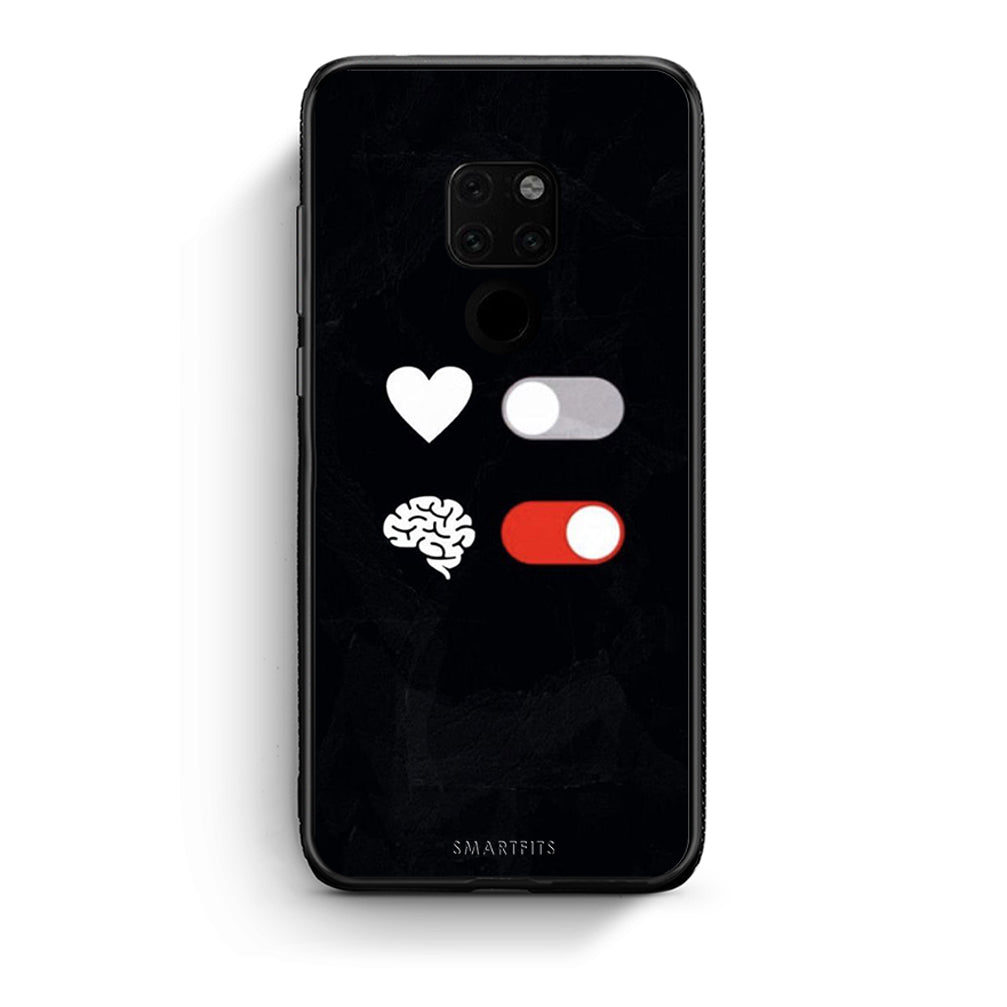Huawei Mate 20 Heart Vs Brain Θήκη Αγίου Βαλεντίνου από τη Smartfits με σχέδιο στο πίσω μέρος και μαύρο περίβλημα | Smartphone case with colorful back and black bezels by Smartfits
