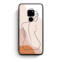 Thumbnail for Huawei Mate 20 LineArt Woman θήκη από τη Smartfits με σχέδιο στο πίσω μέρος και μαύρο περίβλημα | Smartphone case with colorful back and black bezels by Smartfits