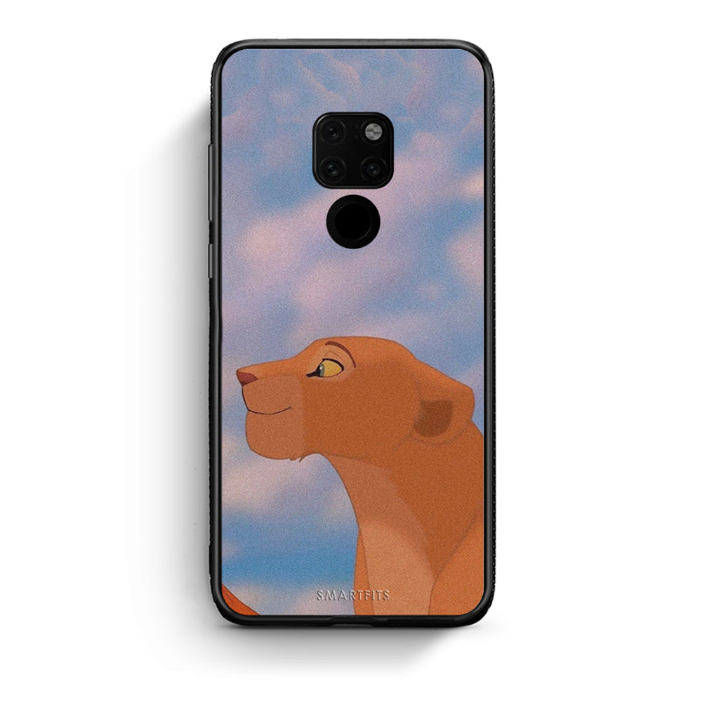 Huawei Mate 20 Lion Love 2 Θήκη Αγίου Βαλεντίνου από τη Smartfits με σχέδιο στο πίσω μέρος και μαύρο περίβλημα | Smartphone case with colorful back and black bezels by Smartfits
