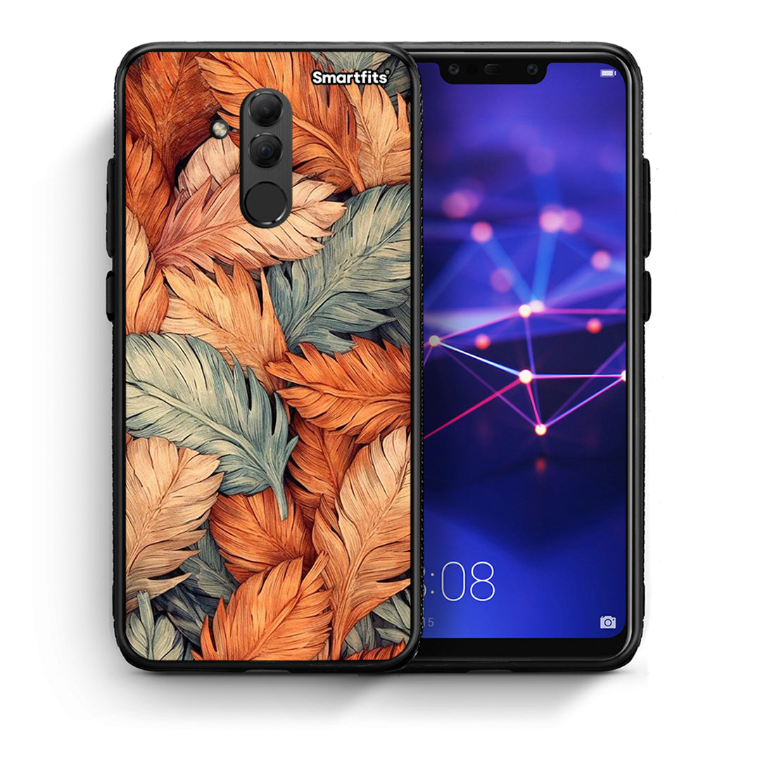 Θήκη Huawei Mate 20 Lite Autumn Leaves από τη Smartfits με σχέδιο στο πίσω μέρος και μαύρο περίβλημα | Huawei Mate 20 Lite Autumn Leaves case with colorful back and black bezels