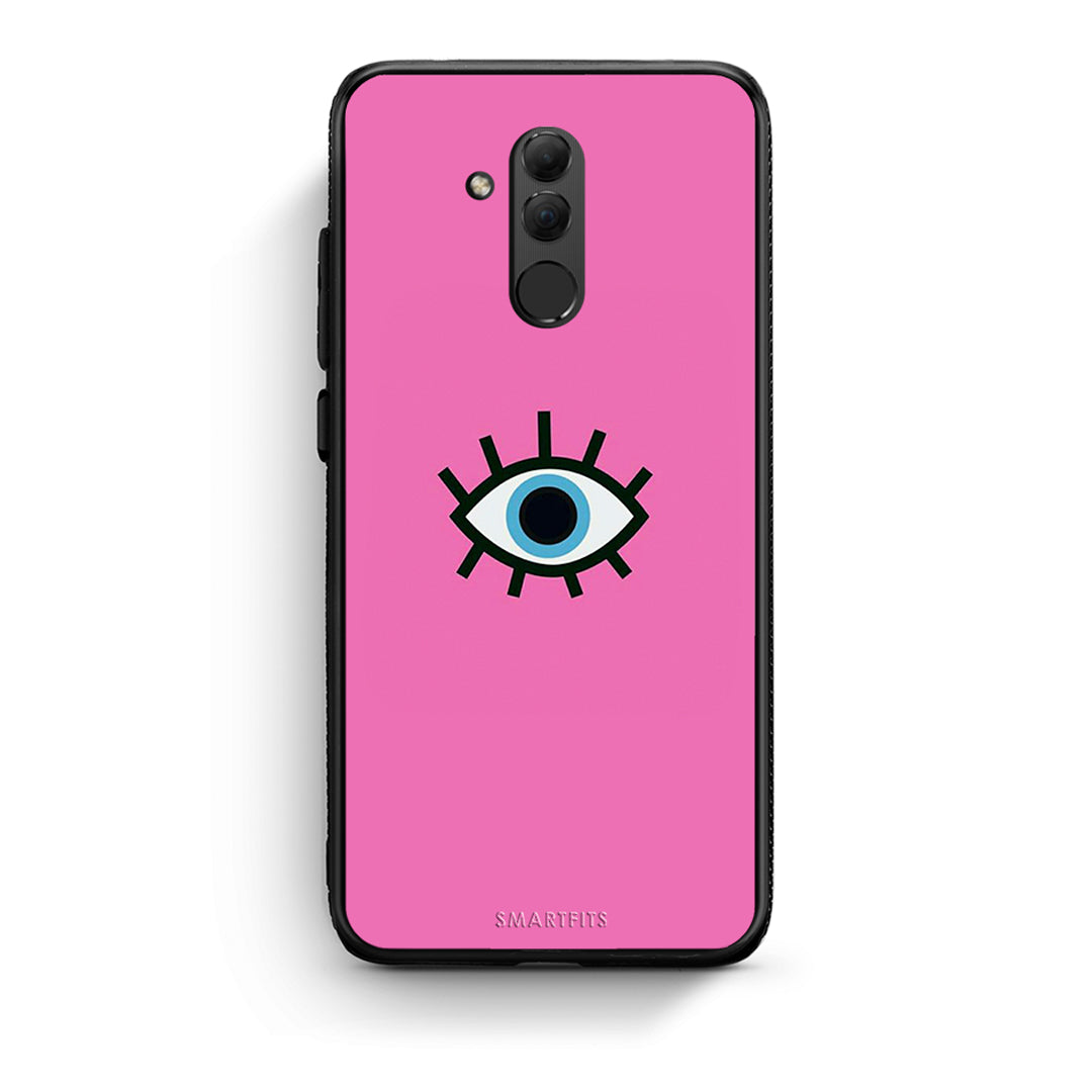 Huawei Mate 20 Lite Blue Eye Pink θήκη από τη Smartfits με σχέδιο στο πίσω μέρος και μαύρο περίβλημα | Smartphone case with colorful back and black bezels by Smartfits