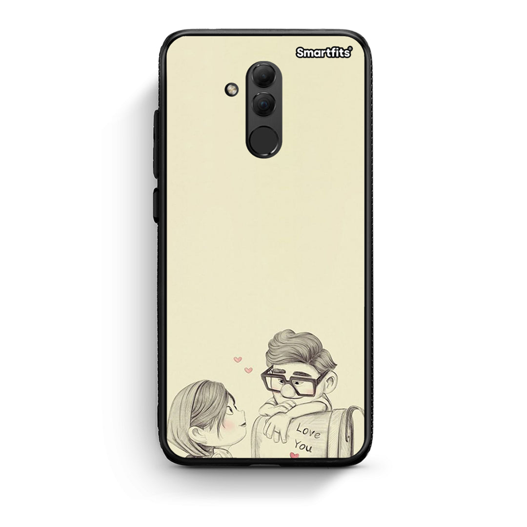 Huawei Mate 20 Lite Carl And Ellie θήκη από τη Smartfits με σχέδιο στο πίσω μέρος και μαύρο περίβλημα | Smartphone case with colorful back and black bezels by Smartfits