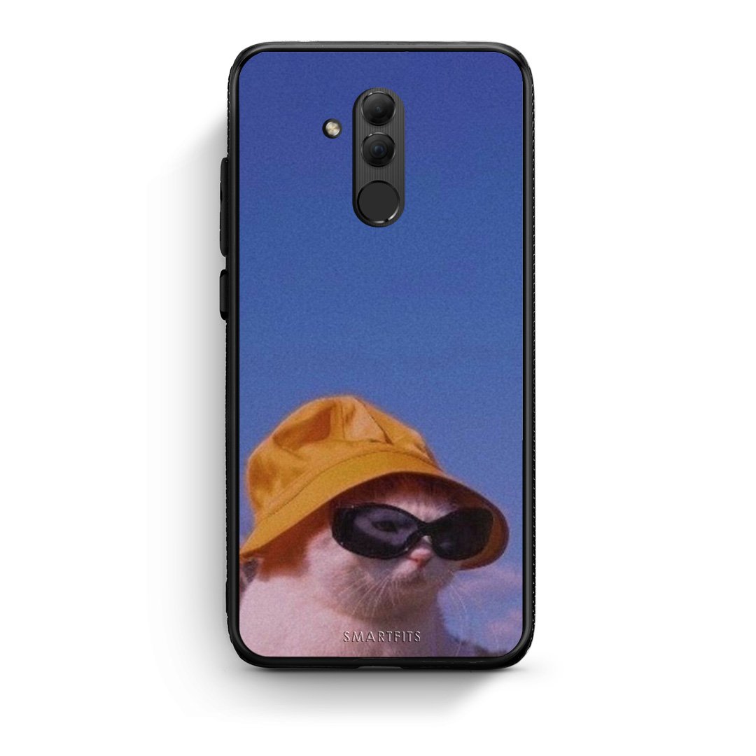 Huawei Mate 20 Lite Cat Diva θήκη από τη Smartfits με σχέδιο στο πίσω μέρος και μαύρο περίβλημα | Smartphone case with colorful back and black bezels by Smartfits