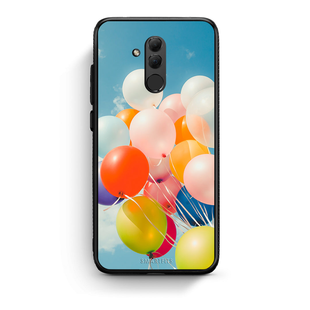 Huawei Mate 20 Lite Colorful Balloons θήκη από τη Smartfits με σχέδιο στο πίσω μέρος και μαύρο περίβλημα | Smartphone case with colorful back and black bezels by Smartfits