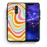 Thumbnail for Θήκη Huawei Mate 20 Lite Colourful Waves από τη Smartfits με σχέδιο στο πίσω μέρος και μαύρο περίβλημα | Huawei Mate 20 Lite Colourful Waves case with colorful back and black bezels