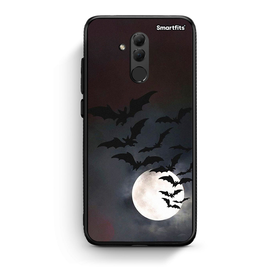 Huawei Mate 20 Lite Halloween Bat Night Θήκη από τη Smartfits με σχέδιο στο πίσω μέρος και μαύρο περίβλημα | Smartphone case with colorful back and black bezels by Smartfits