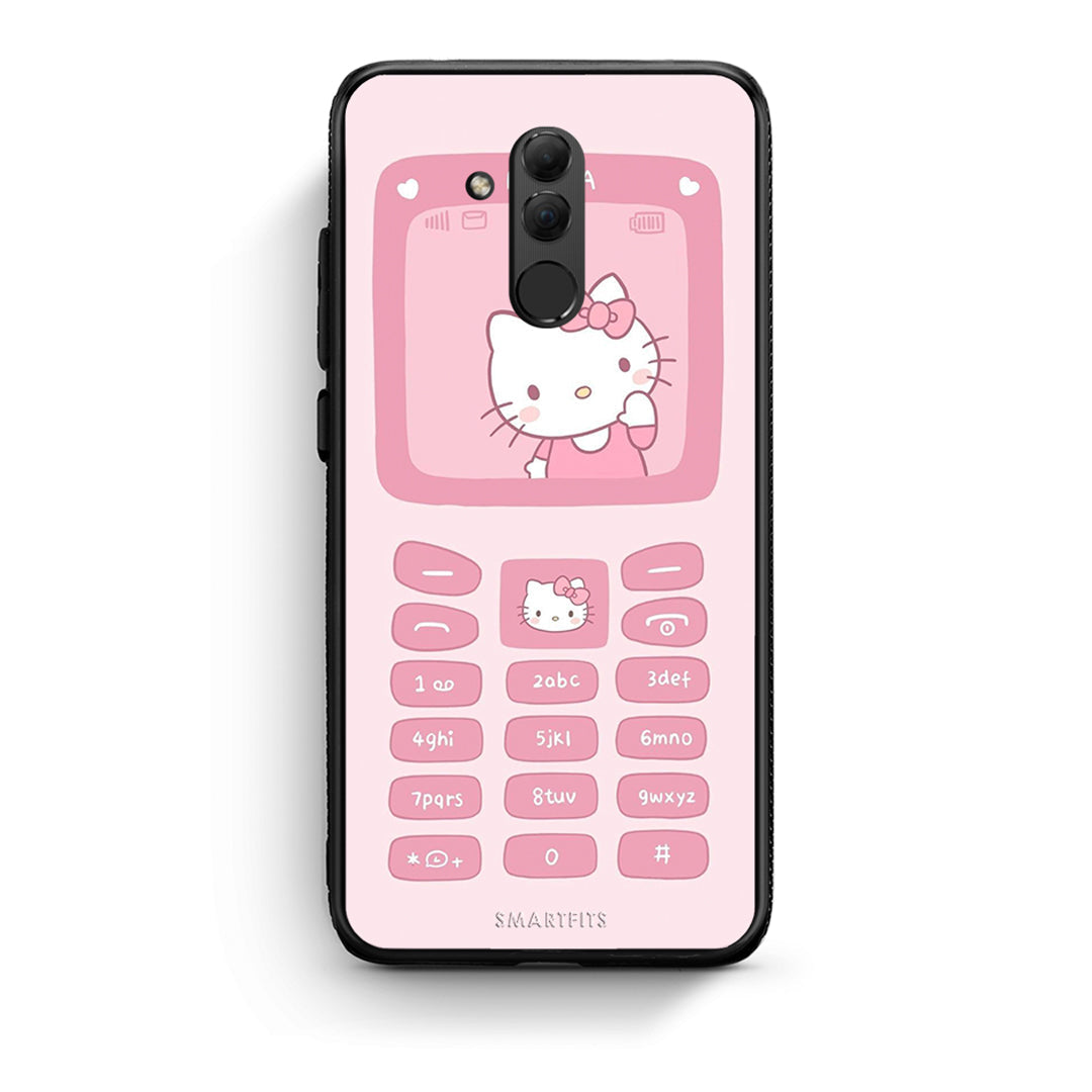 Huawei Mate 20 Lite Hello Kitten Θήκη Αγίου Βαλεντίνου από τη Smartfits με σχέδιο στο πίσω μέρος και μαύρο περίβλημα | Smartphone case with colorful back and black bezels by Smartfits