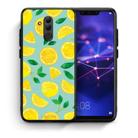 Thumbnail for Θήκη Huawei Mate 20 Lite Lemons από τη Smartfits με σχέδιο στο πίσω μέρος και μαύρο περίβλημα | Huawei Mate 20 Lite Lemons case with colorful back and black bezels