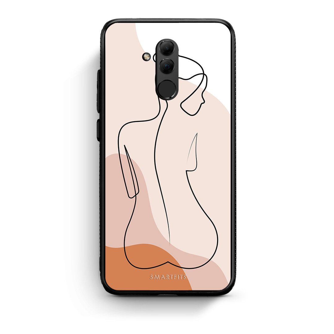 Huawei Mate 20 Lite LineArt Woman θήκη από τη Smartfits με σχέδιο στο πίσω μέρος και μαύρο περίβλημα | Smartphone case with colorful back and black bezels by Smartfits