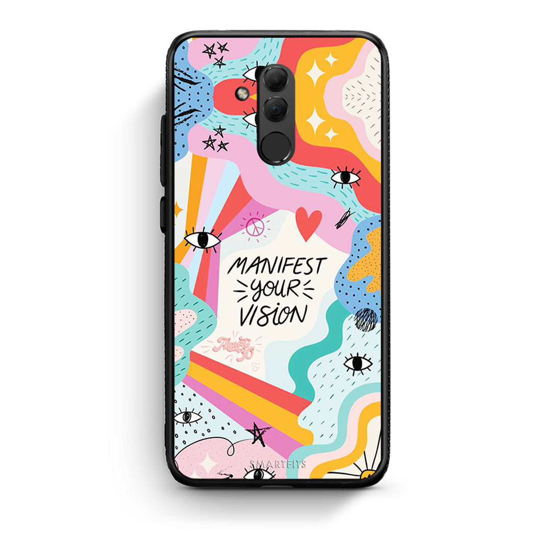 Huawei Mate 20 Lite Manifest Your Vision θήκη από τη Smartfits με σχέδιο στο πίσω μέρος και μαύρο περίβλημα | Smartphone case with colorful back and black bezels by Smartfits