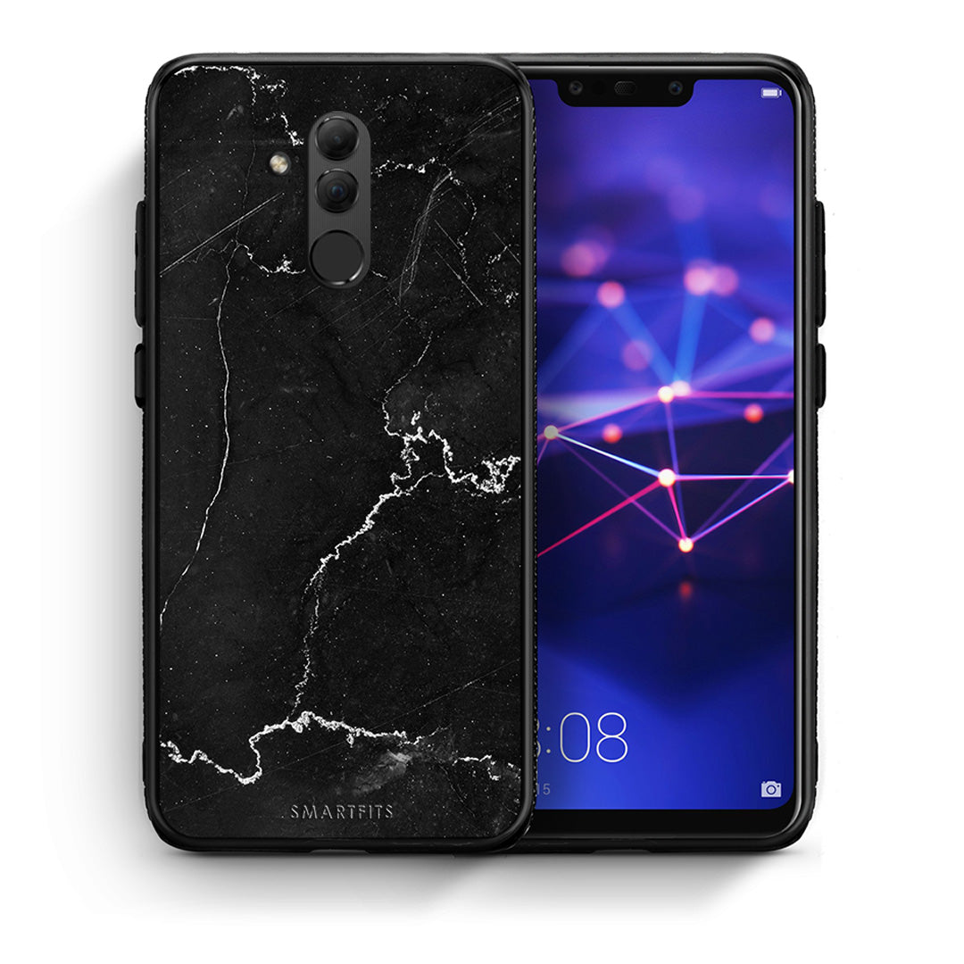 Θήκη Huawei Mate 20 Lite Marble Black από τη Smartfits με σχέδιο στο πίσω μέρος και μαύρο περίβλημα | Huawei Mate 20 Lite Marble Black case with colorful back and black bezels