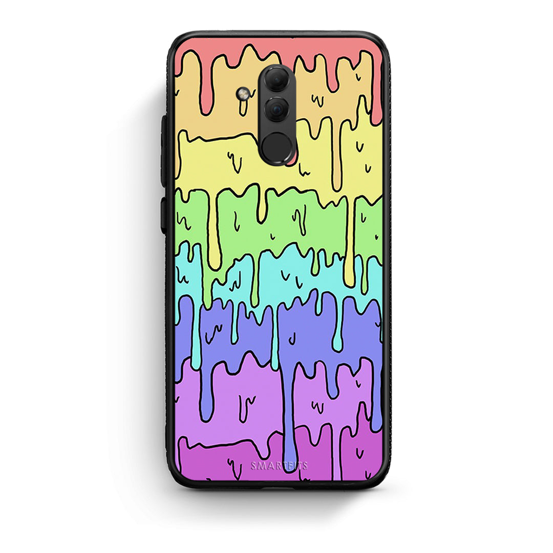 Huawei Mate 20 Lite Melting Rainbow θήκη από τη Smartfits με σχέδιο στο πίσω μέρος και μαύρο περίβλημα | Smartphone case with colorful back and black bezels by Smartfits