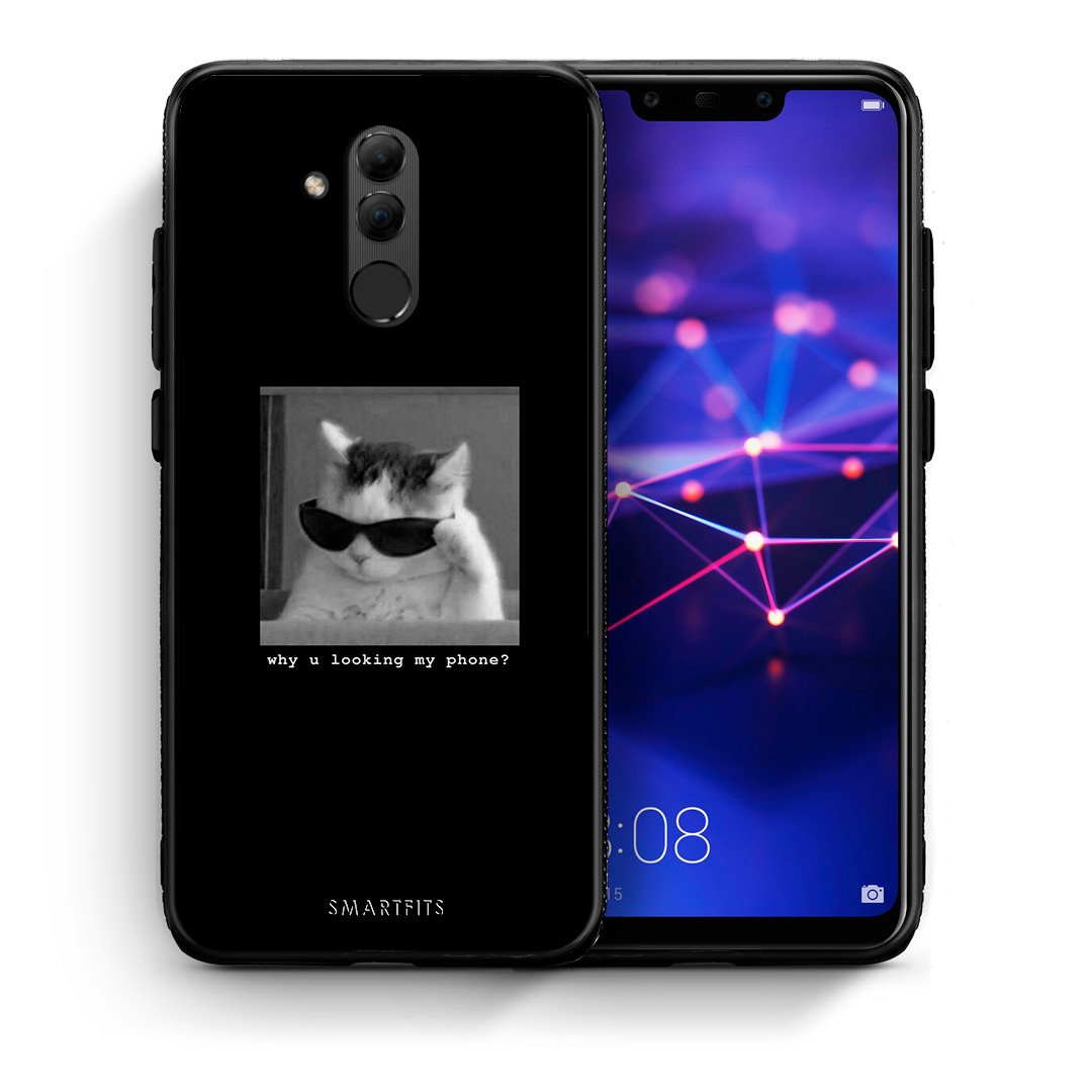Θήκη Huawei Mate 20 Lite Meme Cat από τη Smartfits με σχέδιο στο πίσω μέρος και μαύρο περίβλημα | Huawei Mate 20 Lite Meme Cat case with colorful back and black bezels