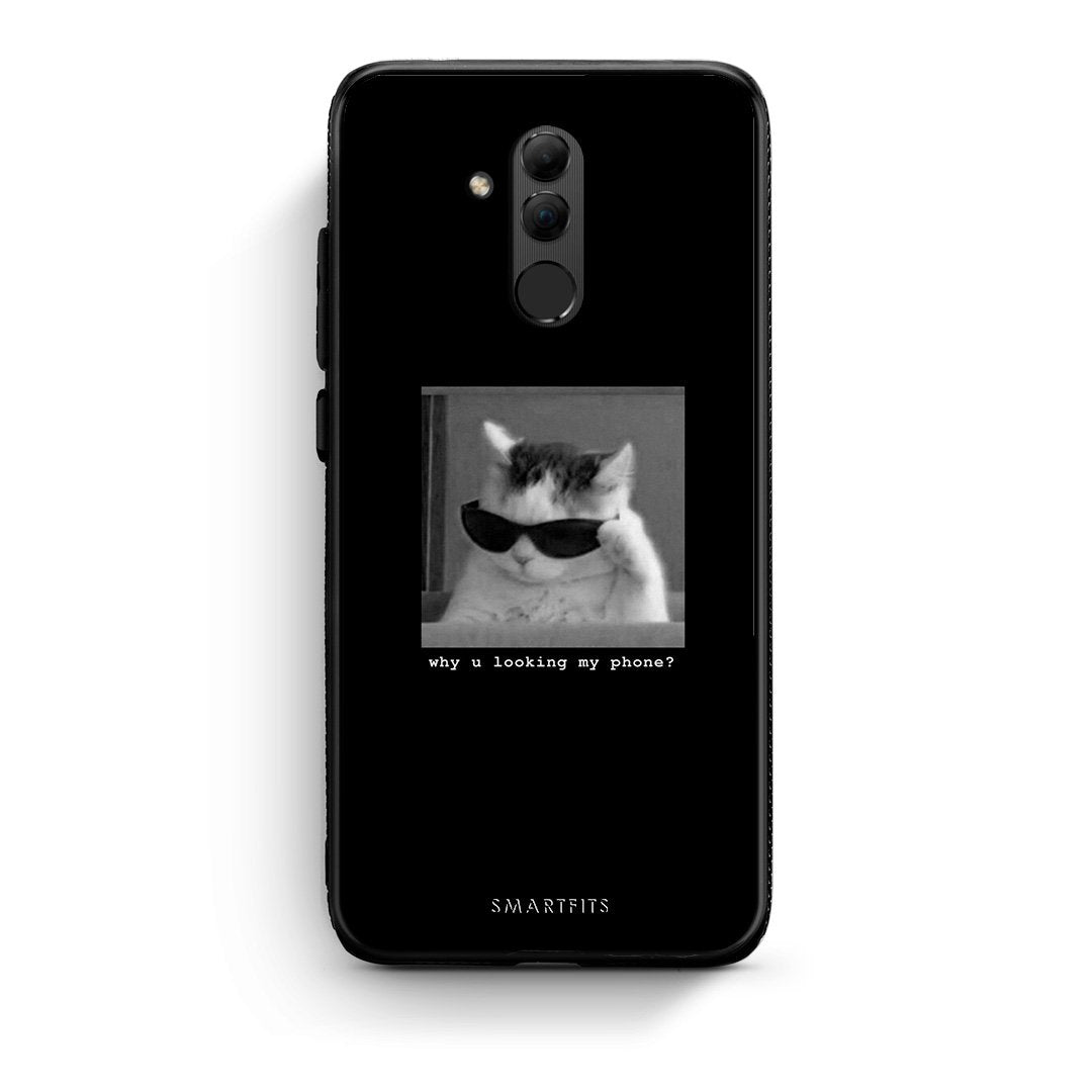 Huawei Mate 20 Lite Meme Cat θήκη από τη Smartfits με σχέδιο στο πίσω μέρος και μαύρο περίβλημα | Smartphone case with colorful back and black bezels by Smartfits