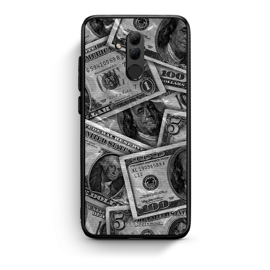 Huawei Mate 20 Lite Money Dollars θήκη από τη Smartfits με σχέδιο στο πίσω μέρος και μαύρο περίβλημα | Smartphone case with colorful back and black bezels by Smartfits