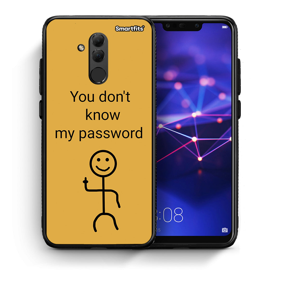 Θήκη Huawei Mate 20 Lite My Password από τη Smartfits με σχέδιο στο πίσω μέρος και μαύρο περίβλημα | Huawei Mate 20 Lite My Password case with colorful back and black bezels