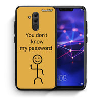 Thumbnail for Θήκη Huawei Mate 20 Lite My Password από τη Smartfits με σχέδιο στο πίσω μέρος και μαύρο περίβλημα | Huawei Mate 20 Lite My Password case with colorful back and black bezels