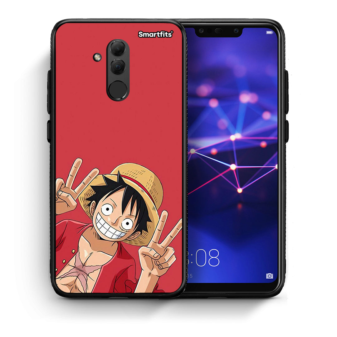 Θήκη Huawei Mate 20 Lite Pirate Luffy από τη Smartfits με σχέδιο στο πίσω μέρος και μαύρο περίβλημα | Huawei Mate 20 Lite Pirate Luffy case with colorful back and black bezels