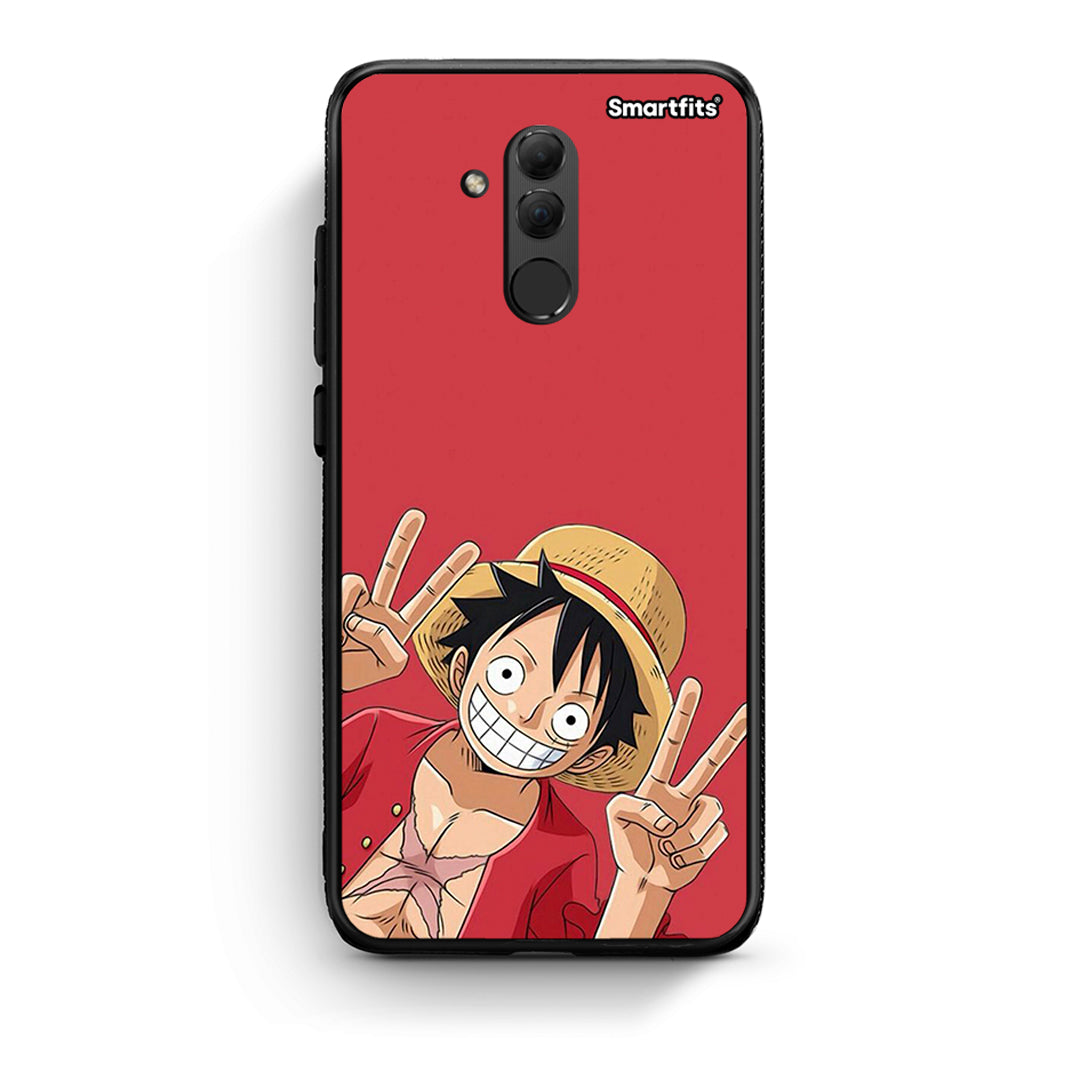 Huawei Mate 20 Lite Pirate Luffy Θήκη από τη Smartfits με σχέδιο στο πίσω μέρος και μαύρο περίβλημα | Smartphone case with colorful back and black bezels by Smartfits