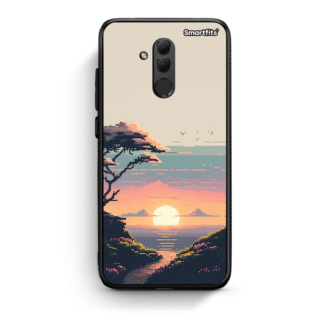 Huawei Mate 20 Lite Pixel Sunset Θήκη από τη Smartfits με σχέδιο στο πίσω μέρος και μαύρο περίβλημα | Smartphone case with colorful back and black bezels by Smartfits
