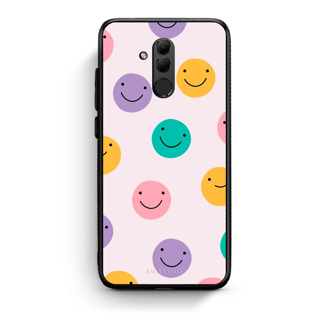Huawei Mate 20 Lite Smiley Faces θήκη από τη Smartfits με σχέδιο στο πίσω μέρος και μαύρο περίβλημα | Smartphone case with colorful back and black bezels by Smartfits