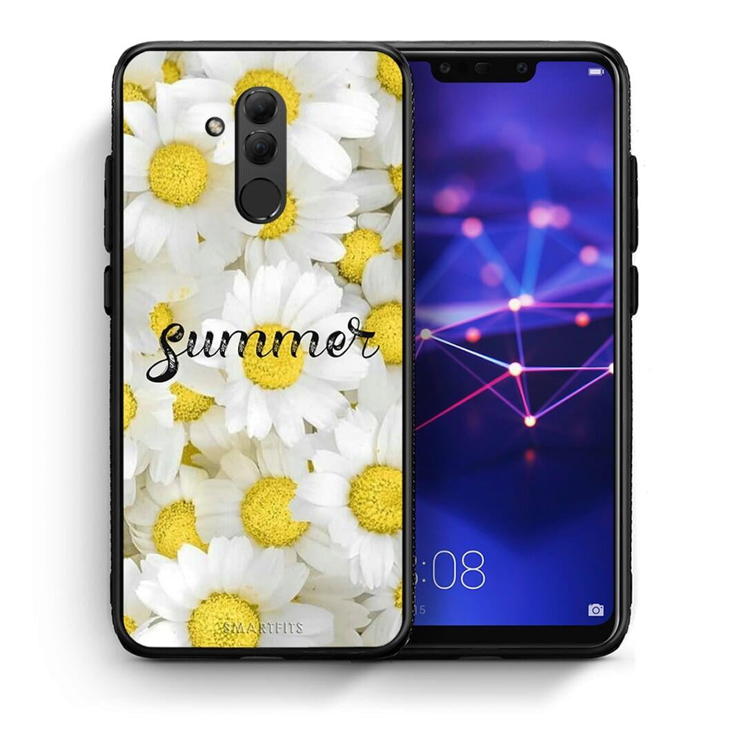 Θήκη Huawei Mate 20 Lite Summer Daisies από τη Smartfits με σχέδιο στο πίσω μέρος και μαύρο περίβλημα | Huawei Mate 20 Lite Summer Daisies case with colorful back and black bezels