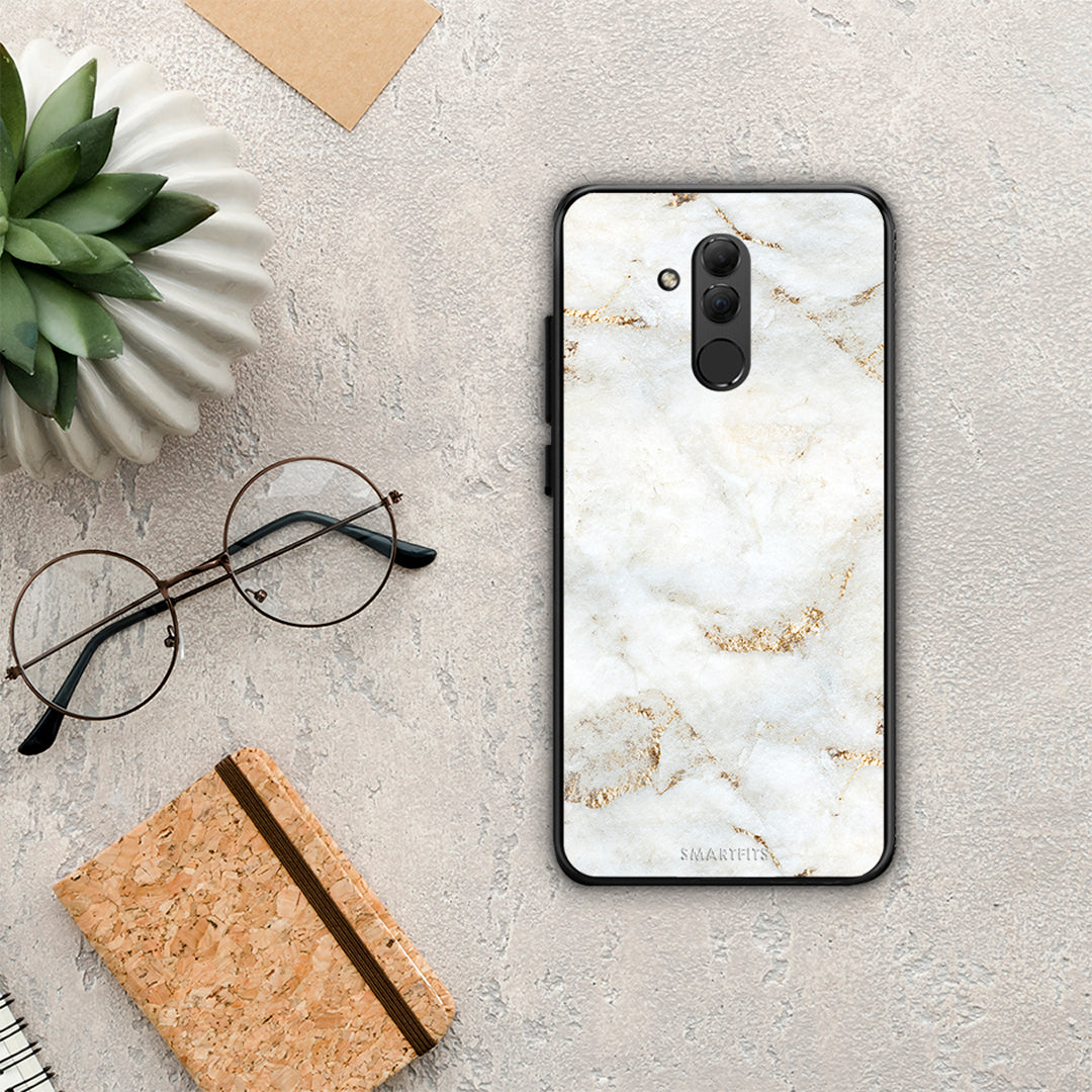 White Gold Marble - Huawei Mate 20 Lite case