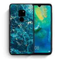 Thumbnail for Θήκη Huawei Mate 20 Marble Blue από τη Smartfits με σχέδιο στο πίσω μέρος και μαύρο περίβλημα | Huawei Mate 20 Marble Blue case with colorful back and black bezels
