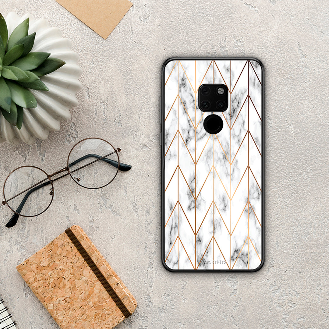 Marble Gold Geometric - Huawei Mate 20