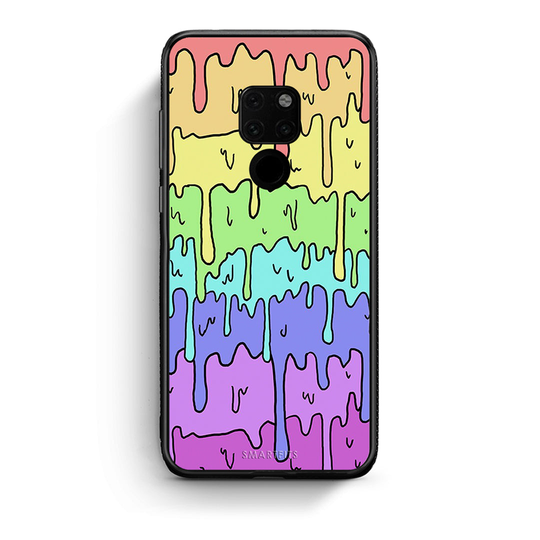 Huawei Mate 20 Melting Rainbow θήκη από τη Smartfits με σχέδιο στο πίσω μέρος και μαύρο περίβλημα | Smartphone case with colorful back and black bezels by Smartfits