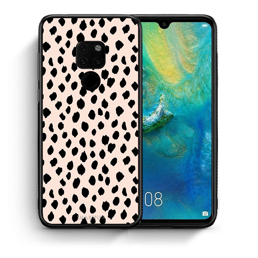 Θήκη Huawei Mate 20 New Polka Dots από τη Smartfits με σχέδιο στο πίσω μέρος και μαύρο περίβλημα | Huawei Mate 20 New Polka Dots case with colorful back and black bezels